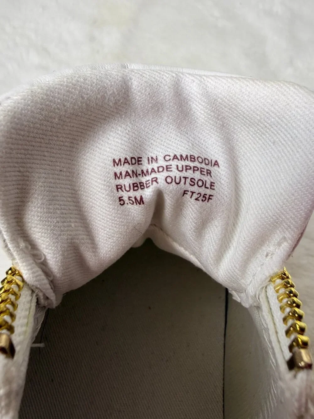 Michael Kors Keaton White Leather  Sneakers with Gold Hardware